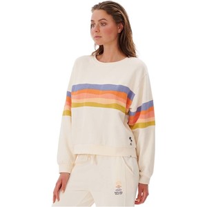 2022 Rip Curl Womens Melting Waves Crew Neck Jumper 000WFL - Off White
